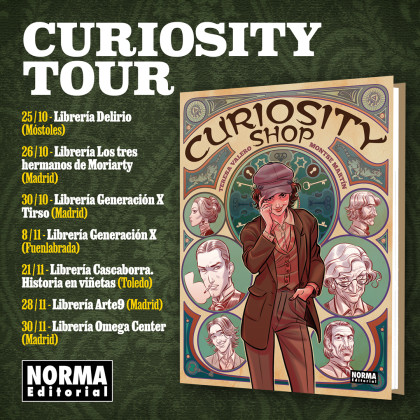 Ruta de presentaciones y firmas de 'Curiosity Shop'